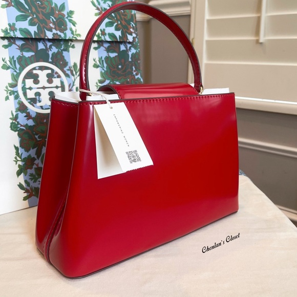 🔥NeW! $598 Tory Burch Britten Satchel - Picture 4 of 14